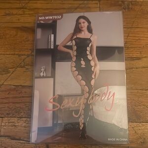 Black Fishnet Bodysuit